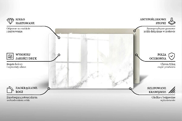 Piastra in vetro per candele tombali con motivo marmo moderno