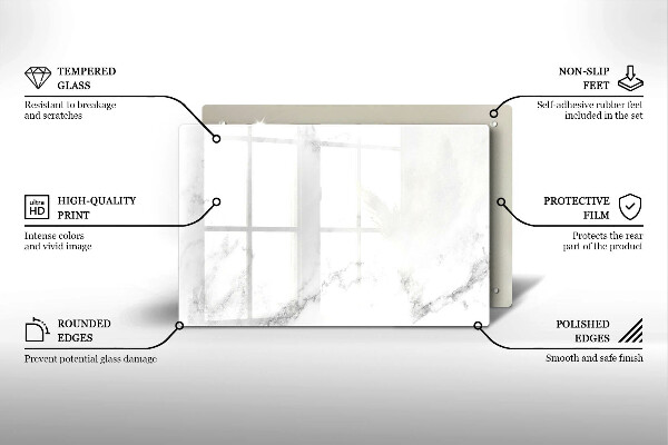 Piastra in vetro per candele tombali con motivo marmo moderno