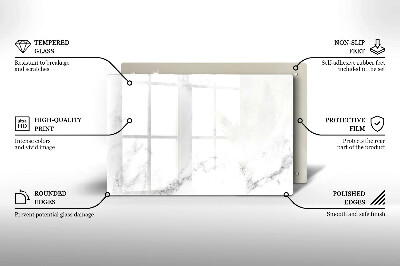 Piastra in vetro per candele tombali con motivo marmo moderno