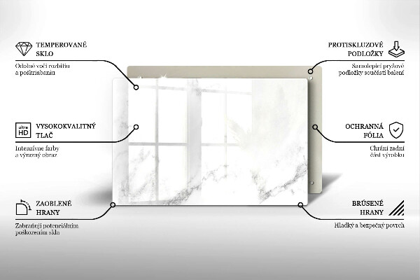 Piastra in vetro per candele tombali con motivo marmo moderno