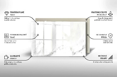 Piastra in vetro per candele tombali con motivo marmo moderno
