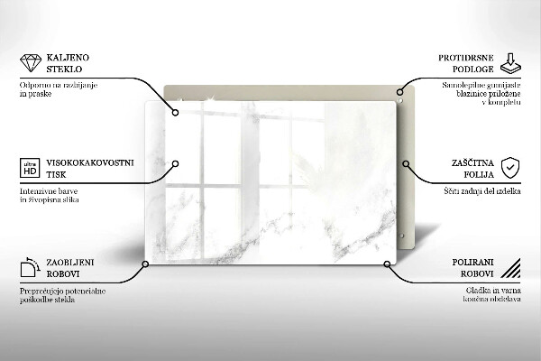 Piastra in vetro per candele tombali con motivo marmo moderno