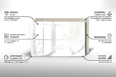 Piastra in vetro per candele tombali con motivo marmo moderno