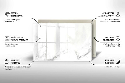 Piastra in vetro per candele tombali con motivo marmo moderno