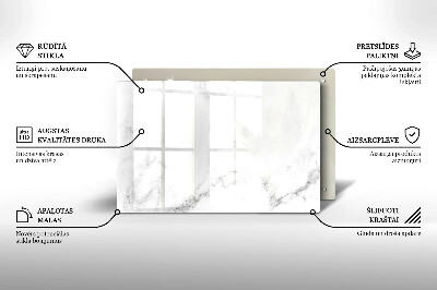Piastra in vetro per candele tombali con motivo marmo moderno