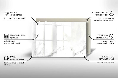 Piastra in vetro per candele tombali con motivo marmo moderno