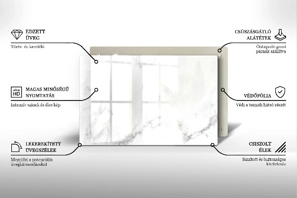Piastra in vetro per candele tombali con motivo marmo moderno