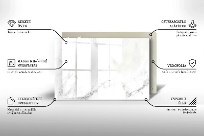 Piastra in vetro per candele tombali con motivo marmo moderno