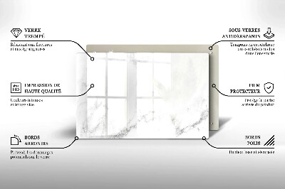 Piastra in vetro per candele tombali con motivo marmo moderno