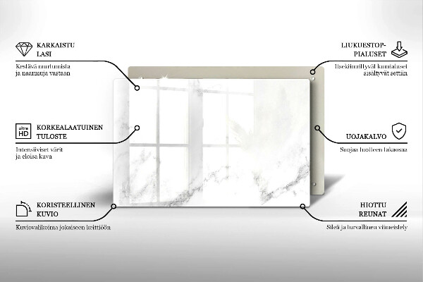 Piastra in vetro per candele tombali con motivo marmo moderno