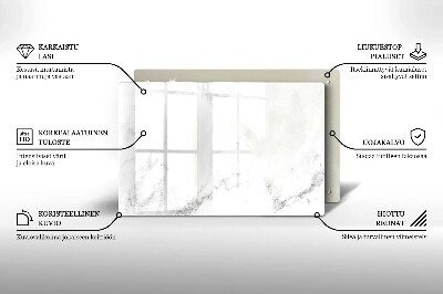 Piastra in vetro per candele tombali con motivo marmo moderno