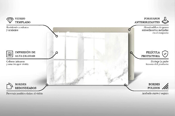 Piastra in vetro per candele tombali con motivo marmo moderno