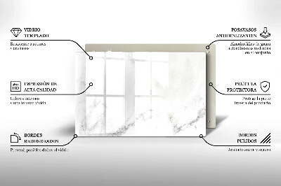 Piastra in vetro per candele tombali con motivo marmo moderno