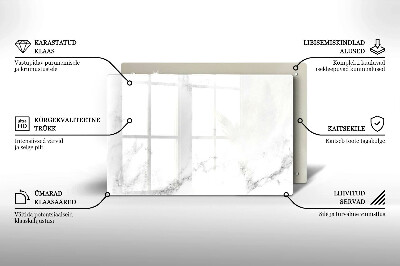Piastra in vetro per candele tombali con motivo marmo moderno
