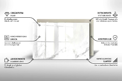 Piastra in vetro per candele tombali con motivo marmo moderno