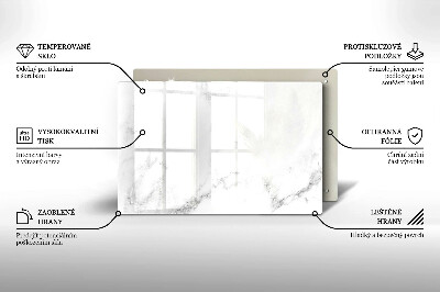 Piastra in vetro per candele tombali con motivo marmo moderno