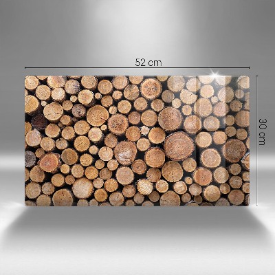 Piastra in vetro per candele tombali con motivo a tronchi d'albero