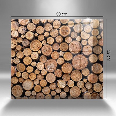 Piastra in vetro per candele tombali con motivo a tronchi d'albero