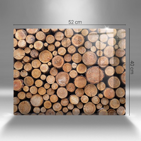 Piastra in vetro per candele tombali con motivo a tronchi d'albero