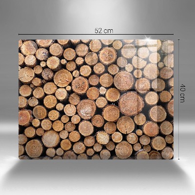 Piastra in vetro per candele tombali con motivo a tronchi d'albero