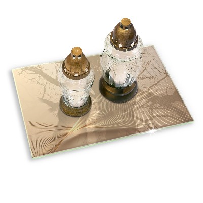 Piatto per candele con motivo ad astrazione moderna