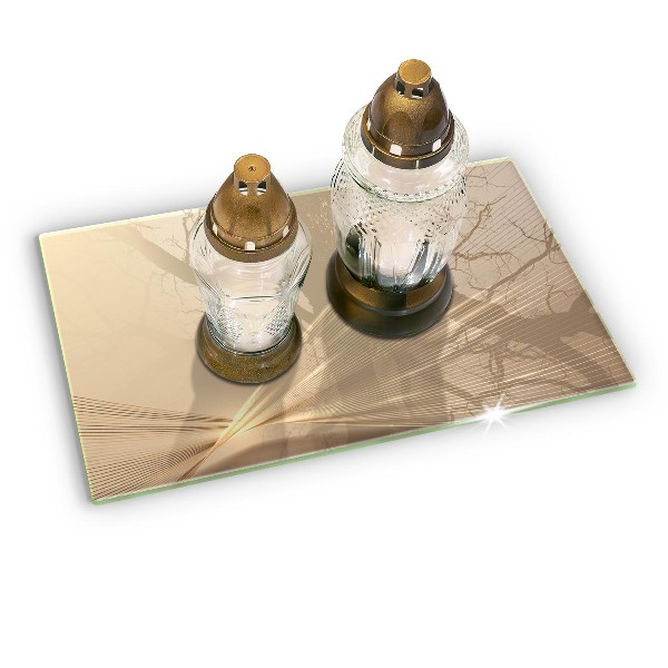 Piatto per candele con motivo ad astrazione moderna