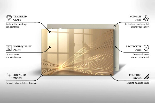 Piatto per candele con motivo ad astrazione moderna