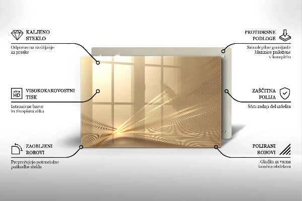 Piatto per candele con motivo ad astrazione moderna