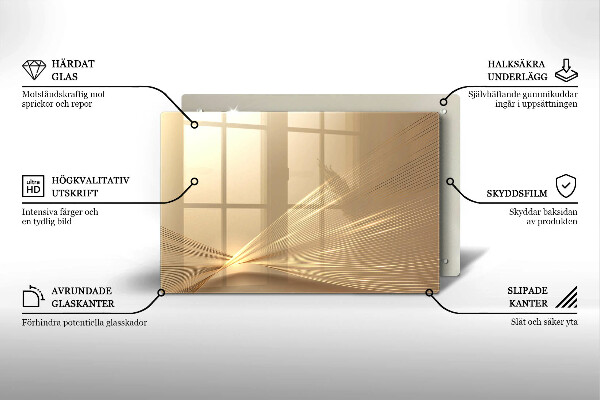 Piatto per candele con motivo ad astrazione moderna