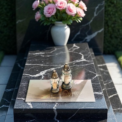 Piatto per candele con motivo ad astrazione moderna