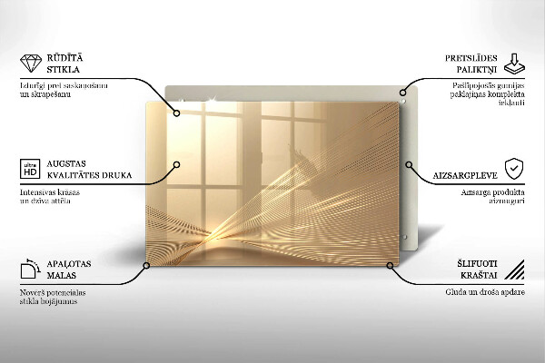 Piatto per candele con motivo ad astrazione moderna