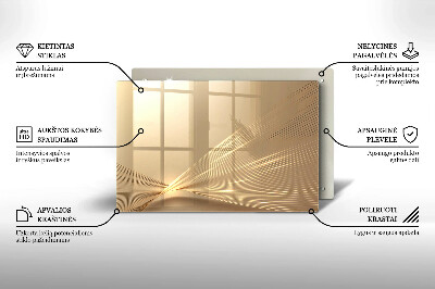 Piatto per candele con motivo ad astrazione moderna