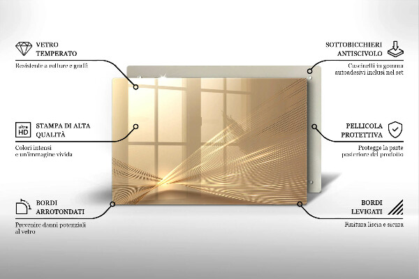 Piatto per candele con motivo ad astrazione moderna