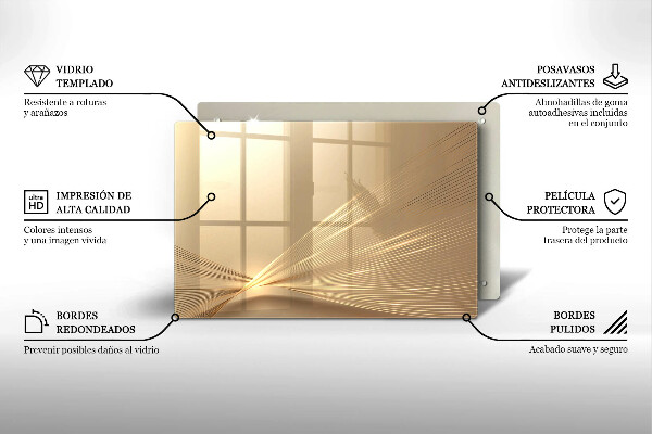 Piatto per candele con motivo ad astrazione moderna