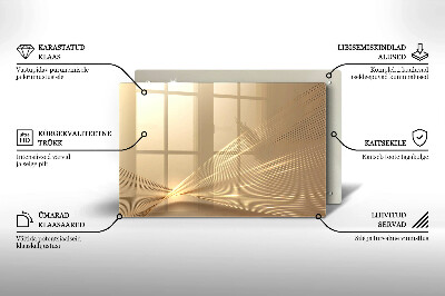 Piatto per candele con motivo ad astrazione moderna