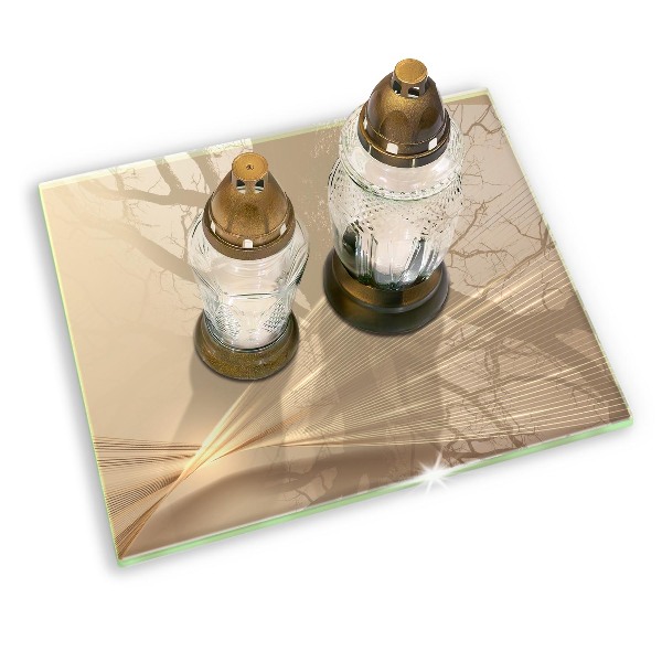 Piatto per candele con motivo ad astrazione moderna