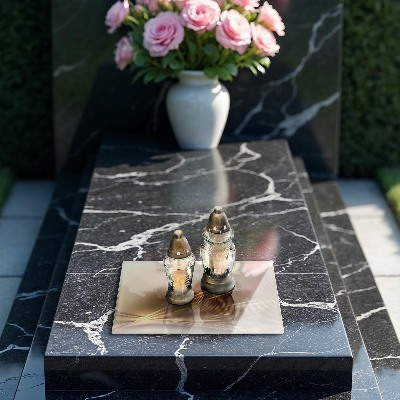 Piatto per candele con motivo ad astrazione moderna