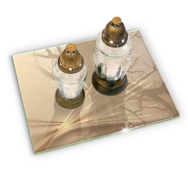 Piatto per candele con motivo ad astrazione moderna