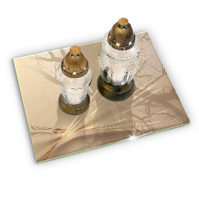 Piatto per candele con motivo ad astrazione moderna