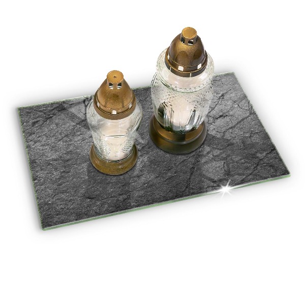 Piatto per candele con finitura in effetto pietra