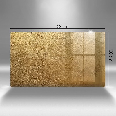 Piastra in vetro per candele tombali con sfondo dalla texture dorata