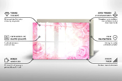 Piatto per candele con stampa di delicate rose