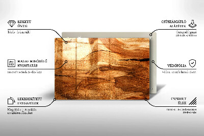 Piastra in vetro per candele tombali con texture che riproduce il pannello in legno