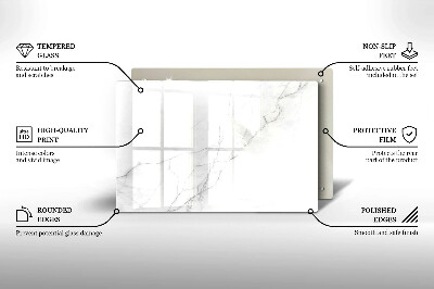 Piastra in vetro per candele tombali con motivo in marmo a sfondo pietra