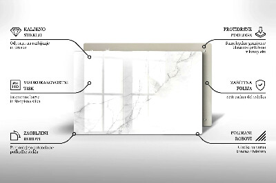 Piastra in vetro per candele tombali con motivo in marmo a sfondo pietra