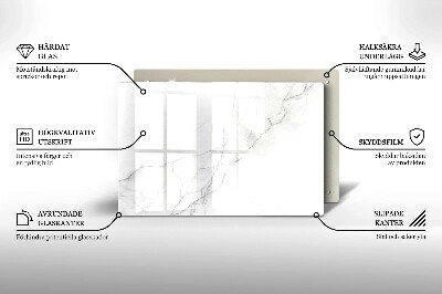 Piastra in vetro per candele tombali con motivo in marmo a sfondo pietra