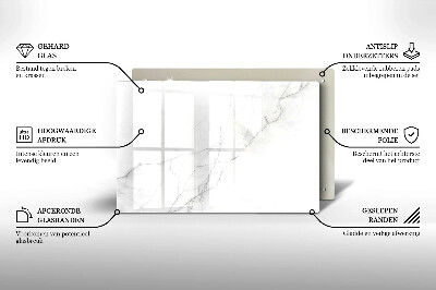 Piastra in vetro per candele tombali con motivo in marmo a sfondo pietra