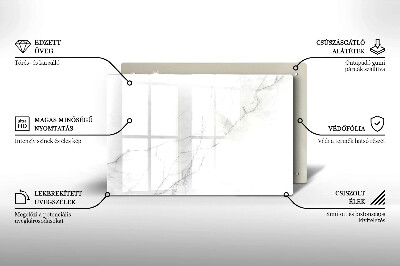 Piastra in vetro per candele tombali con motivo in marmo a sfondo pietra