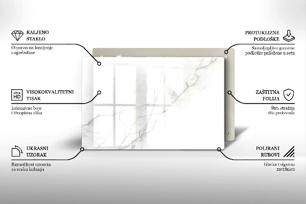 Piastra in vetro per candele tombali con motivo in marmo a sfondo pietra