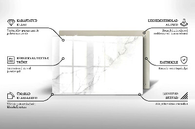 Piastra in vetro per candele tombali con motivo in marmo a sfondo pietra